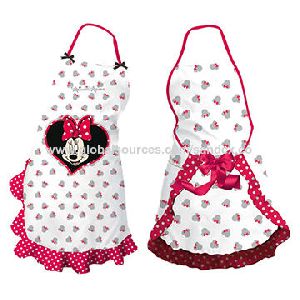 Printed apron made of 100% cotton