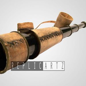 Brass leather nautical telescope