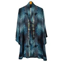 Short style printed silk kimonos jacket