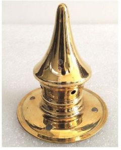 Brass Conic Spike Round Base