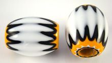 Custom made chevron glass bead