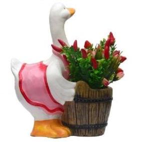 Baby Duck Holding Planter