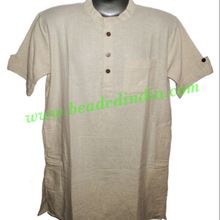 Half sleeve khadi Indian yoga kurta