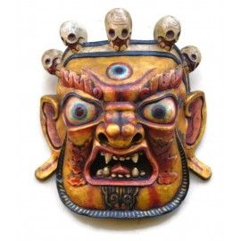 Wooden Mahakal Buddha Wall Hanging Mask