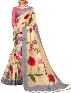 Digital printed work Saree