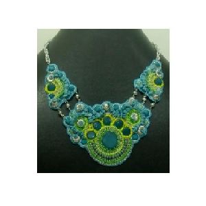 Exclusive embroidered necklace