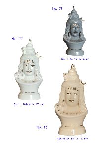Ceramic Shiv Face Statues