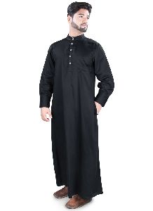 Black color Galabiyyas-Poplin Galabiyya