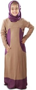 Brown color Kids Rayon Abaya