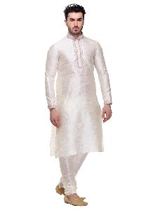 Off White color mens Kurta Churidar