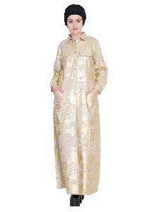 Womens Abaya Gold Color Modest