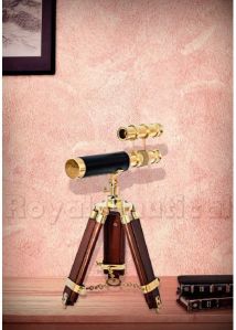 Double Barrel Brass Telescope