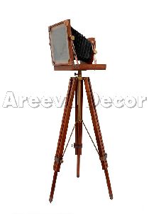 Wooden flim old camera tripod