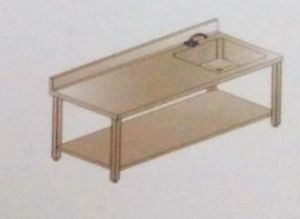 Fabricated Work Table with Sink