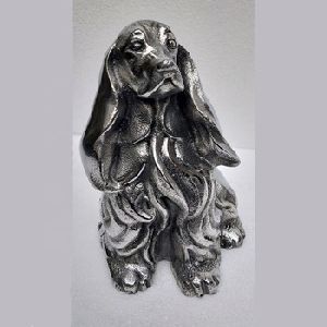 Metal Dog statue spaniel