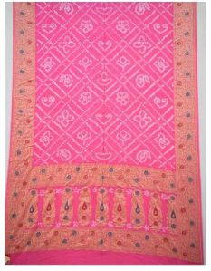 Bandhani Gadhwal Silk Saree