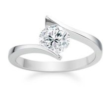 Carat Plated White gold Certified Excellent Diamond Engagement ring