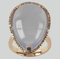gold plated moonstone ring