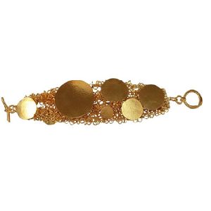 Geometric Design Gold Plated Women Bracelet