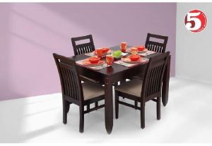 Compact Wooden Dining Table Set