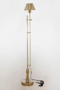 METAL ADJUSTABLE FLOOR LAMP WITH BRASS SHADE