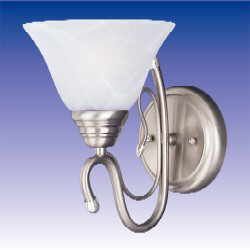 METAL / GLASS SINGLE WALL LAMP