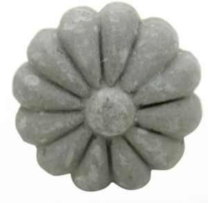 CONCRETE HANDCRAFTED GREY FLOWER KNOB