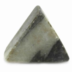 HANDCRAFTED GREY & BLACK STONE TRIANGULAR KNOB