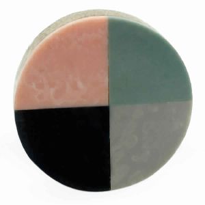 RESIN & WOOD MIX HANDCRAFTED MULTICOLOR FLAT KNOB