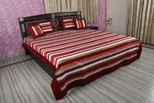 Striped Designer Silk Bed Sheet
