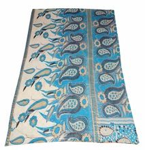 Handmade kantha quilt blanket