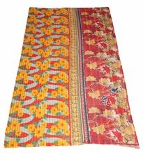multicolored Gudri kantha quilt