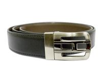 reversible pu leather belt in pin buckle