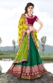 designer silk sarees and Heavy Border Lehenga