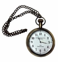 Numerals Dial Hand-winding Mechanical Skeleton Pocket Watch