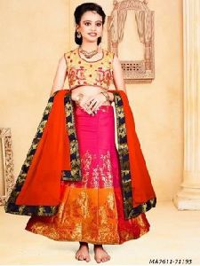 Pink Silk Embroidery Lehenga Choli