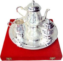 Designer Brass Tea Pot Set