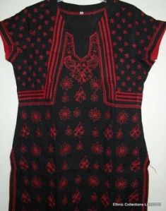 Lucknowi Cotton Chikan Kurti