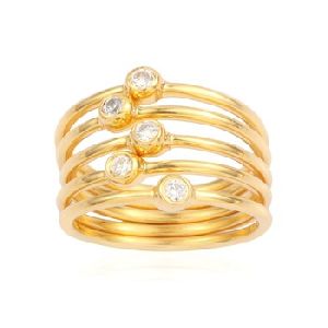 Gold Plated Silver Rings For Girls