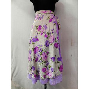 long skirt neck wrap dress floral print skirts