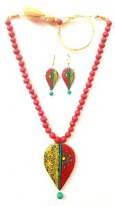 Handmade Terracotta Necklace sets enhance women's natural beauty