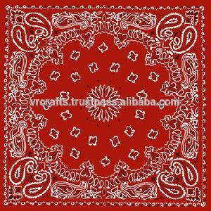 100 % Cotton screen printed Pisley Bandana for men and women