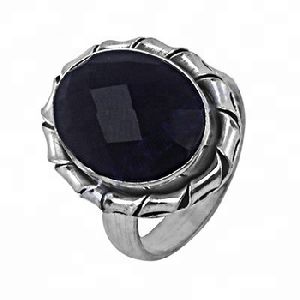 Midnight Black Onyx Gemstone 925 Ring Silver