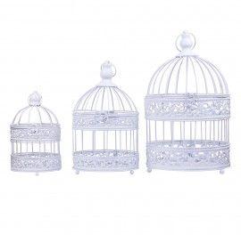 Bird cage sets in metal