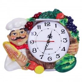 wall clock with chef for kitchen