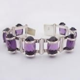 925 STERLING SILVER HAND CRAFTED AMETHYST BEAUTIFUL BRACELET