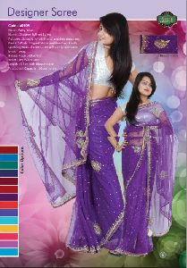 Designer Full Net Saree