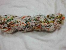 recycled cotton and banana silk yarn