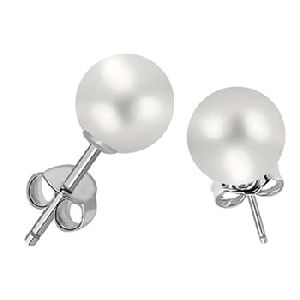 925 sterling silver stud freshwater pearl women earrings