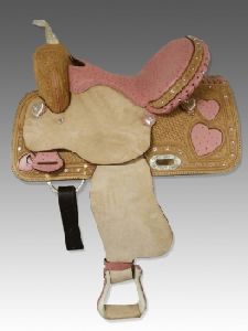 Pink western saddle